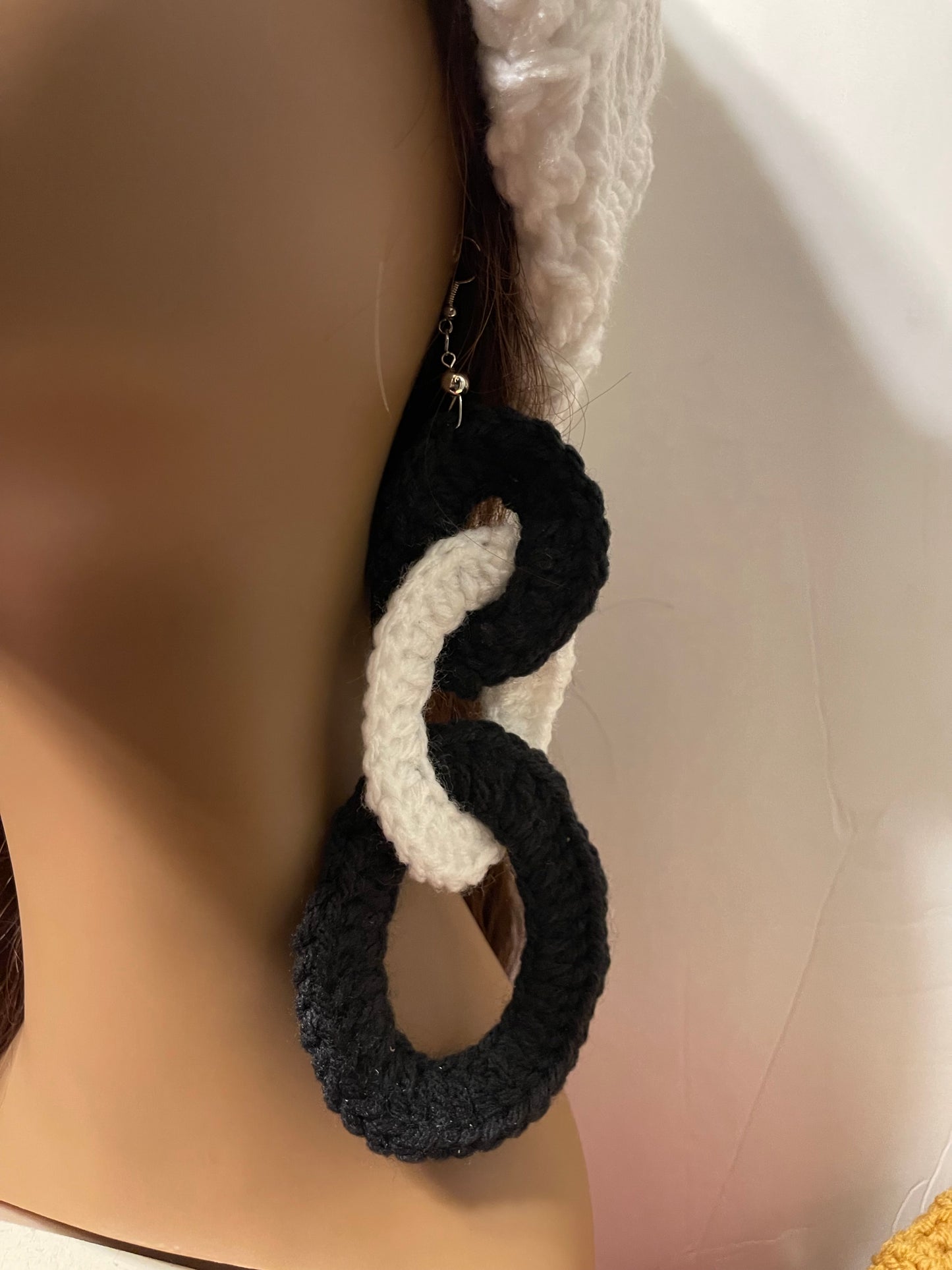 Earrings - Monochrome Circles