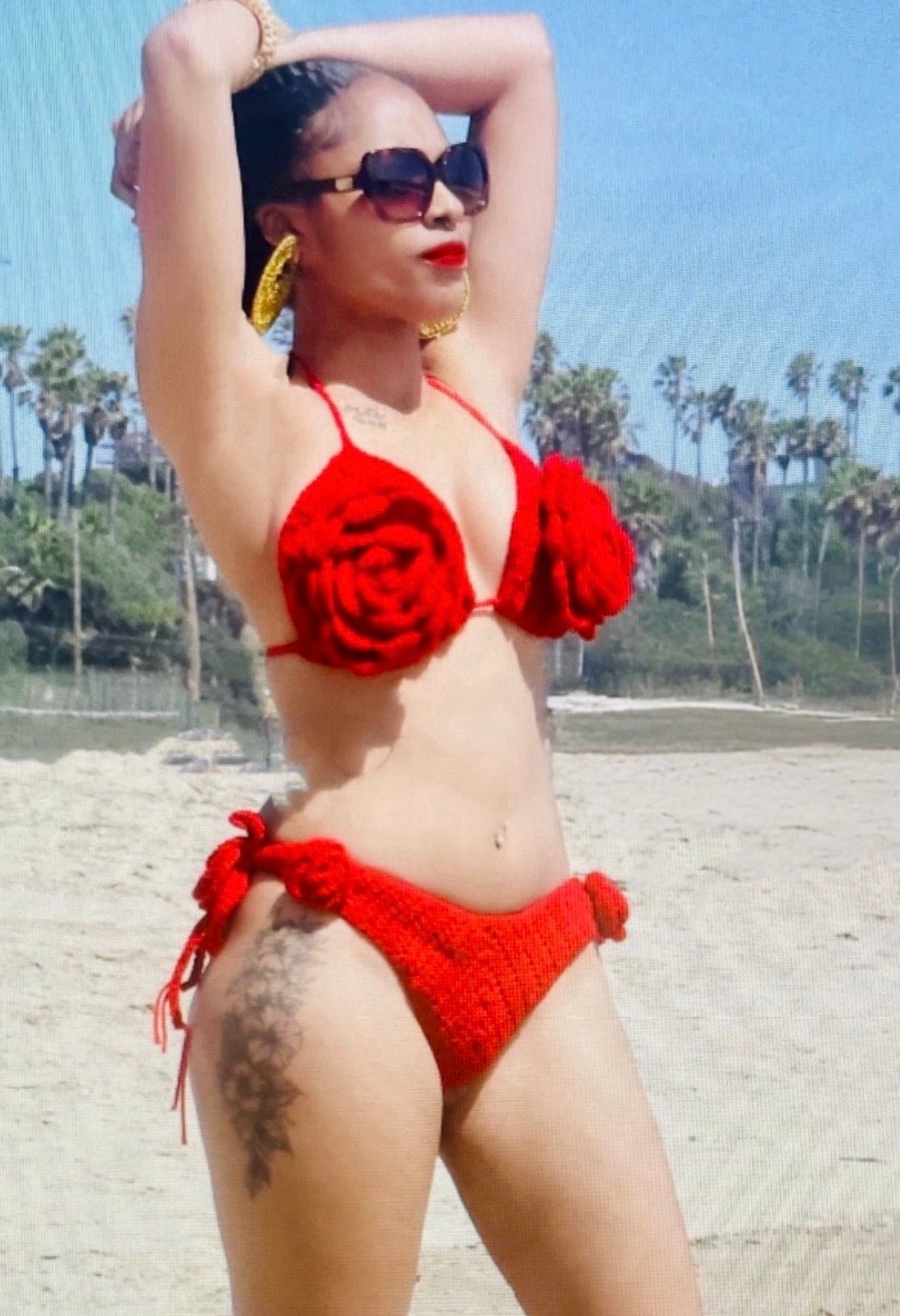 Rose Crochet Bikini Set