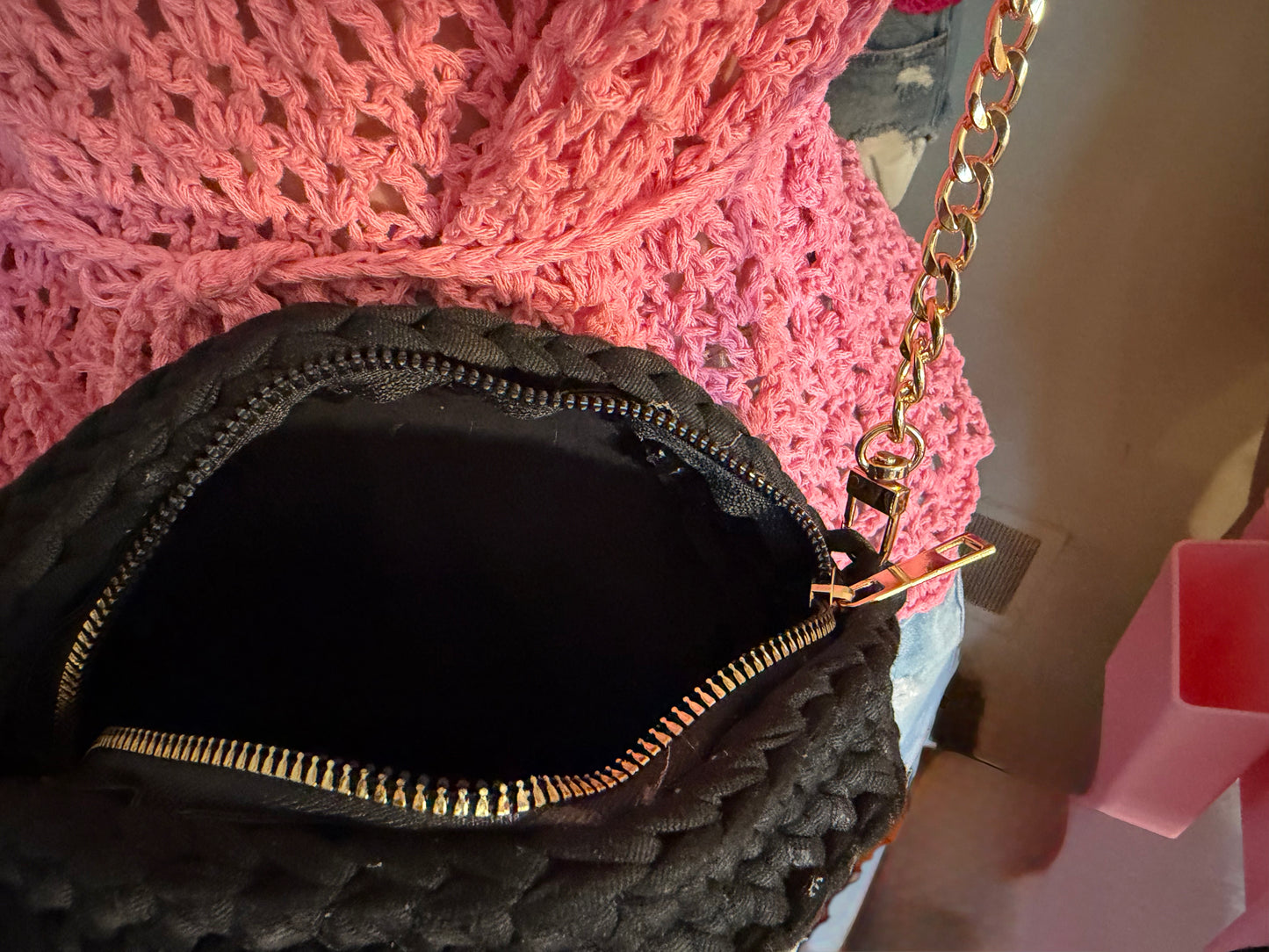 Vinyl Luxe Crossbody - Blush