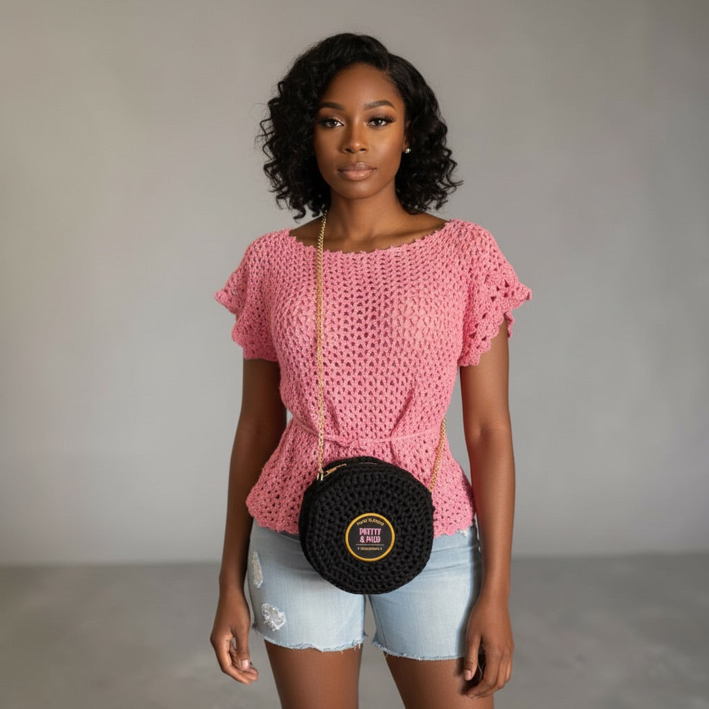 Vinyl Luxe Crossbody - Blush